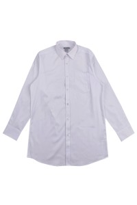 設計純白色條紋男裝恤衫    訂製職業西裝配搭恤衫     公司制服   團隊制服   恤衫專門店   R379